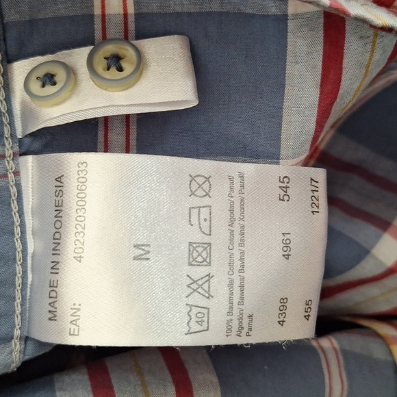 🐎 Mustang Jeans brand button-up long-sleeved plaid shirt. Size medium. - Picture 8 of 10